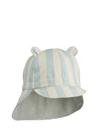 Gorm Reversible Sun Hat Yarn Dyed Blue Liewood