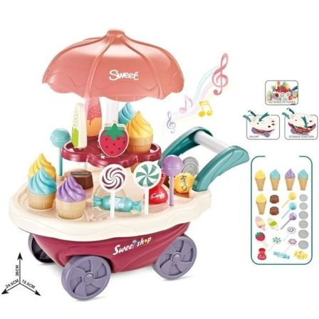 Børn Køkken Lege Legetøj Is Slik Trolley Hus Is Push-Up Biler Madlavning Set Legetøj Læd som om Lege Legetøj