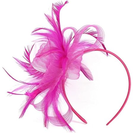 Dame Fascinator Hatt Blomst Fascinator Bryllup Fascinator Pannebånd Fjær Bryllupshodeplagg Hodeplagg Hatt Bowler Mini Top Hat Hårklemmer ( GS