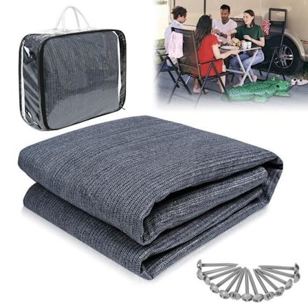 UISEBRT 300x400cm Campingtält Matta 240g/m² Mjuk och Andningsbar Halkfri HDPE Golvduk med Transportväska för Tält