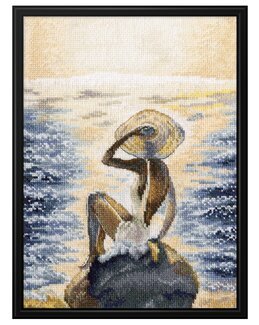 Stickpackung Bild Mädchen im Sonnenuntergang - RTO