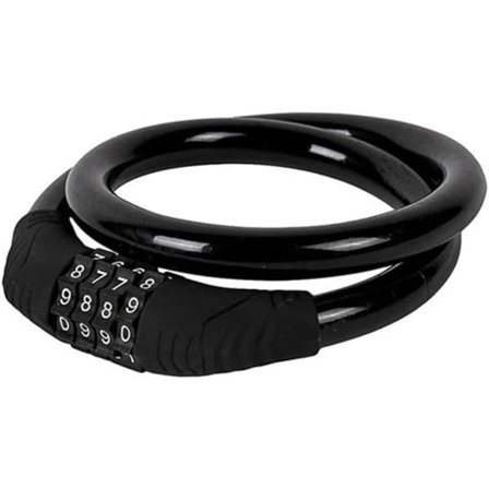 【PP】 Cykellås, 4-cifret kode, transportabel tyverisikring, nulstillelige kombinationer, 4-cifrede koder