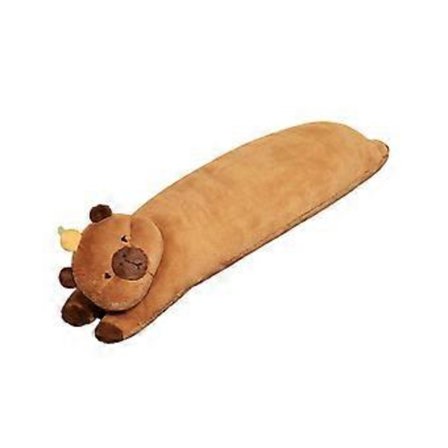 Lang Capybara Form Lange Puter Perfekt For Slumring Og Reise Kvalitets Bomull Kosedyr Plysj Kroppspute brun S