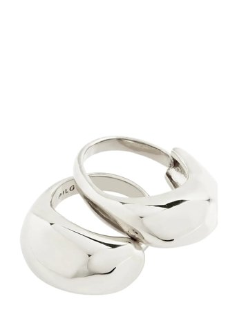 Pilgrim | Harrison Rings, 2-In-1 Set, Silver-Plated | ONE SIZE