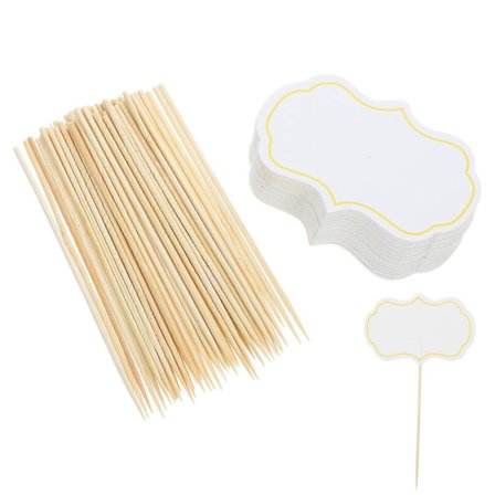 50 st DIY Cupcake Picks Skrivbara Skylt Picks Bröllop Ost Markörer Mat Tandpetare Skyltar