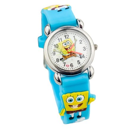 Spongebob ur til børn drenge ur fødselsdagsgave lyseblå