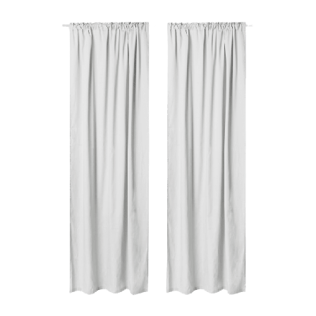 Åhléns Home Enfärgad gardin PAULINA 130x250 cm, 2-pack Gardiner Grå ONESIZE