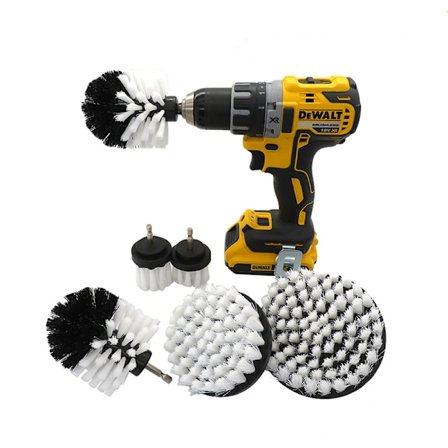 6 st bils hjul däck fälg skrubb rengöringsborste borr kit tvätt