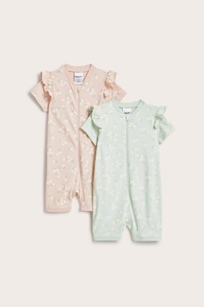 Kappahl | Piżama z krótkimi rękawami, 2-pak Różowy 80 | Różowy