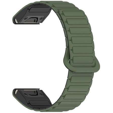 Garmin Fenix 8 51mm Two Color Silicone Watch Band - Black / Green