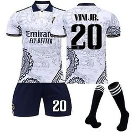 22-23 Real Madrid Dragon Pattern Fotbollströja No.20 Vini Jr 2xl XL