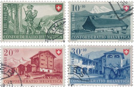 Schweiz 1948 - MICHEL 508/11 - Stemplet
