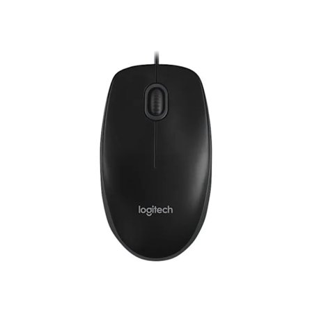 Original Logitech B100 Optisk Mus - Svart