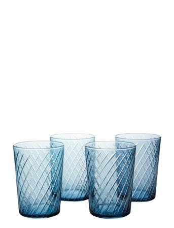 Ayoe High Home Tableware Glass Drinking Glass Blå Monday Sunday