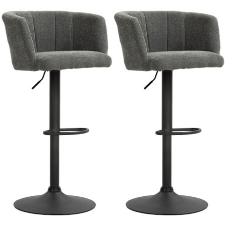 Sarja 2 baarituolia, bistrojakkarat jalkatuella, kääntyvä baarituoli, korkeussäädettävät keittiöjakkarat liinapeitteellä, olohuoneeseen, ruokailuhuone