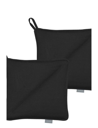 Grydelapper 20X20 Soft 2 Stk. Black Black Södahl