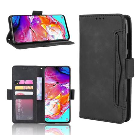 Samsung A70 Plånboksfodral Pu-läder 6-fack Winston V3 Svart