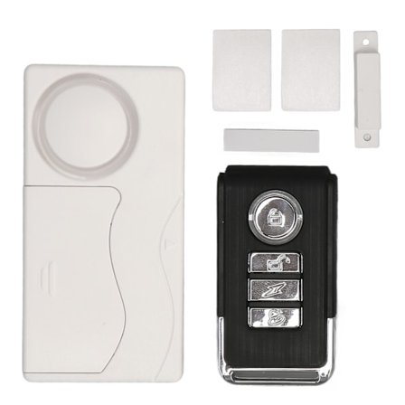 Trådløs døralarm alsidig 4 tilstande 108 DB multifunktionelle vinduesåbningsalarmer med fjernbetjening til soveværelser hoteller garager