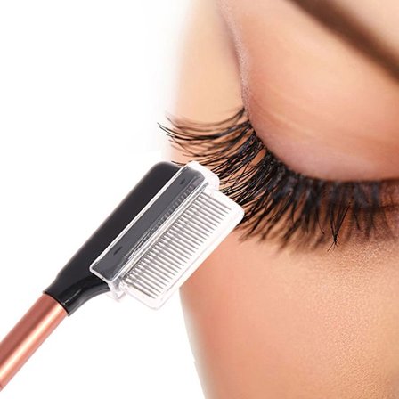 Dubbelsidig metall kamborste Lash Ögonbryn Kosmetisk Makeup