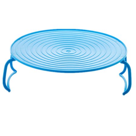 Multifunktionel mikrobølgeovn opvarmning lagdelt dampningsstativ bakke dobbeltlags isoleringsbakke stativ gryde måtte blå