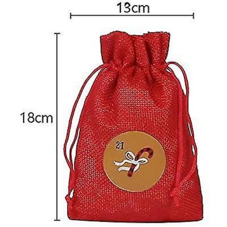 DIY Julekalenderpose med klistremerker - Fyllbare poser