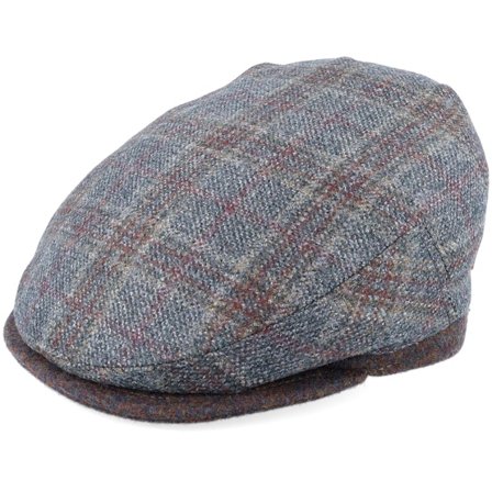 MJM Hats - Marrone flatcap Cappellino - Jordan Virgin Wool 25 Green Check Flat Cap @ Hatstore