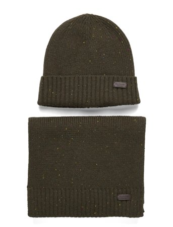 Barbour Barbour Car F Beanie/Scarf Gift Set - Khaki green - ONE SIZE