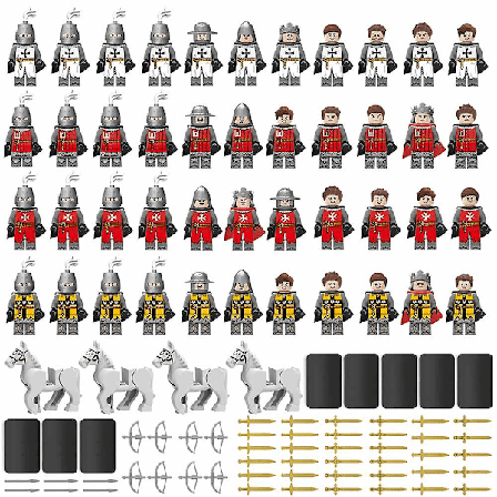 Knight Military Mini Figures Sett, middelalder ridder hær leketøy, hær actionfigur, samlegaver til barnefans