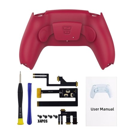 Joystick Controller Bagudknapper Tilbehør Støtte til Turbo Funktion og Tilpasset Kortlægning til PS5 Spil Rød