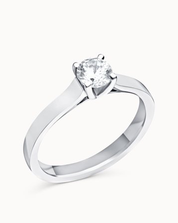 Solitärring Abigail 18K Vitguld Naturlig Diamant 0.30 Carat - Förlovningsringar & Vigselringar hos Vanbruun