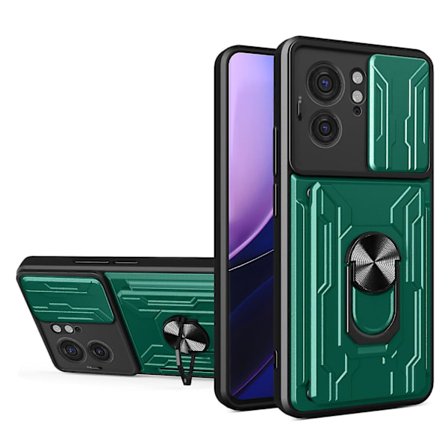 For Motorola Edge 40 5G Kortholder PC+TPU Telefon Cover Slide Linse Beskyttelse Støtteben Cover