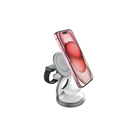 3-i-1 Laddningsstation för Apple Magsafe Reseladdare Vikbar Magnetisk Trådlös Laddare för iPhone 15/14/13/12-serien