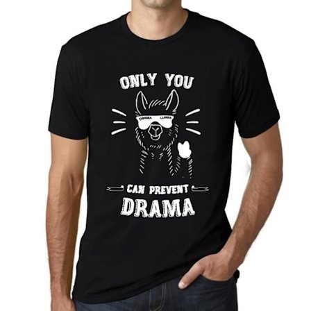 T-shirt herr Only You Lama Can Prevent Drama – Only You Llama Can Prevent Drama – Vintage Svart T-shirt