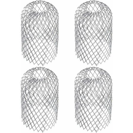 4 stk. for takrenner av ca. Takrennefilter Gitter Mesh Stopp Blad Sil Gard Takrennedeksel Rustfritt Stål 8 x 15 cm-
