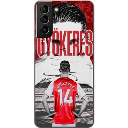 Yhteensopiva Puhelinkuori Samsung Galaxy S21+ 5G Viktor Gyökeres Arsenal - Jalkapallomotiivi paidalla numerolla 14 areenalla
