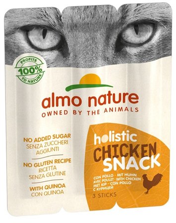 Almo Nature Holistic Snack Al Pollo Per Gatti Adulti 3 Sticks Da