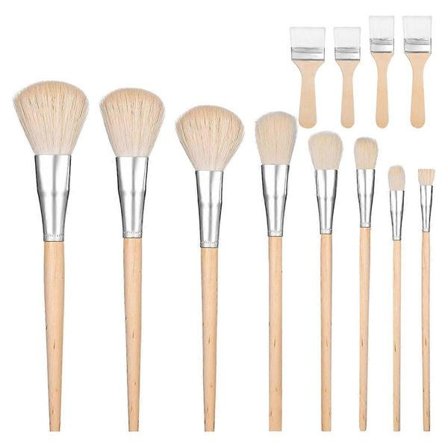 Glasurbørster til keramik, Keramikglasurbørster Keramisk børstesæt