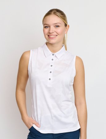 BACKTEE Ladies Camou Top - White - M