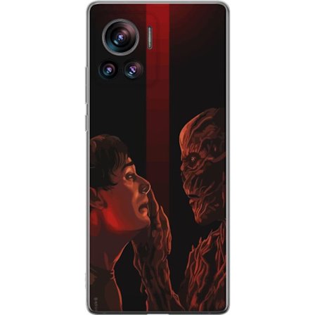 Yhteensopiva Puhelinkuori Motorola Motorola Edge 30 Ultra Pimeä fantasian kuva, jossa korostuu ihmisen ja hirviön kohtaaminen vahvalla draamalla ja