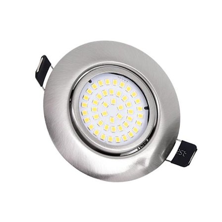 6 stk 5W LED Innfelt Spotlight 3000K Varmhvit 230V, 55mm-XF3-