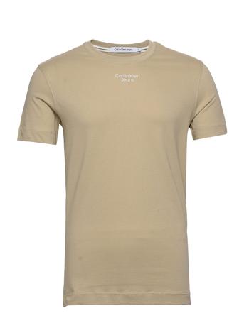 Stacked Logo Tee T-shirt Beige Calvin Klein Jeans
