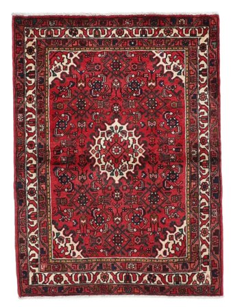 Tapis D'orient Hosseinabad 107X145 Rouge Foncé/Noir (Laine, Perse)