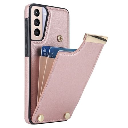 Samsung Galaxy S21 5G Case with card holder - Rose Gold