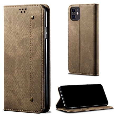 Jeans iPhone 13 Mini Läppäkotelo - Vihreä