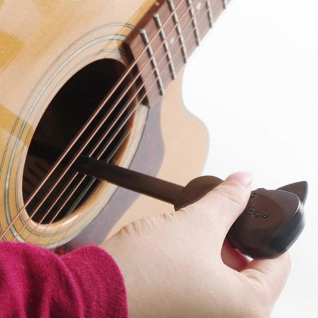 Guitar Bow med 0,7 mm tyk guitarplekter til folk akustisk guitar Picasso Bow strengeinstrument guitar spillebue tilbehør (FMY)