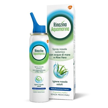 Rinazina Aquamarina Spray Nasale Isotonico Intenso Lavaggio