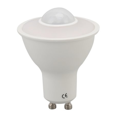 GU10 Infraröd Induktionslampa för Tak Korridor Veranda 3000K Varmt Ljus 5W 500LM AC 100-240V