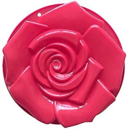 Unik Grand Rose Forme Silikonform til Kage, Chokoladekage, Pudding, Gele, Sæbe, Muffins, DIY Bageudstyr, 29 * 5.8 Cm