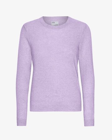 Women Light Merino Wool Crew - Soft Lavender - Female - XL