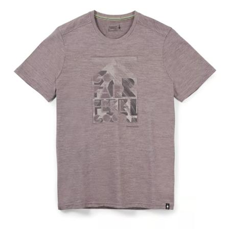 Smartwool Men's Merino Sport Go Far, Feel Good Summit Graphic Tee Men Short sleeved fitness sweater Grey S